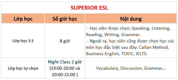 khoa hoc Superior ESL tai QQ IT Parkkhoa hoc Superior ESL tai QQ IT Park