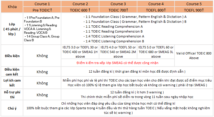 chương trình học TOEIC tại SMEAG Capital