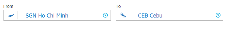chọn điểm đi và đến vé máy bay du học Philippines