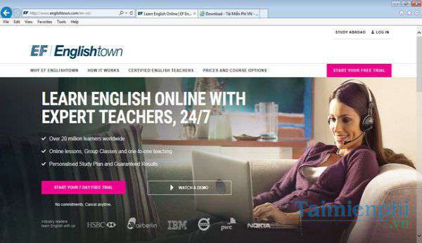 phần mềm tự học tiếng Anh cấp tốc EF Englishtown